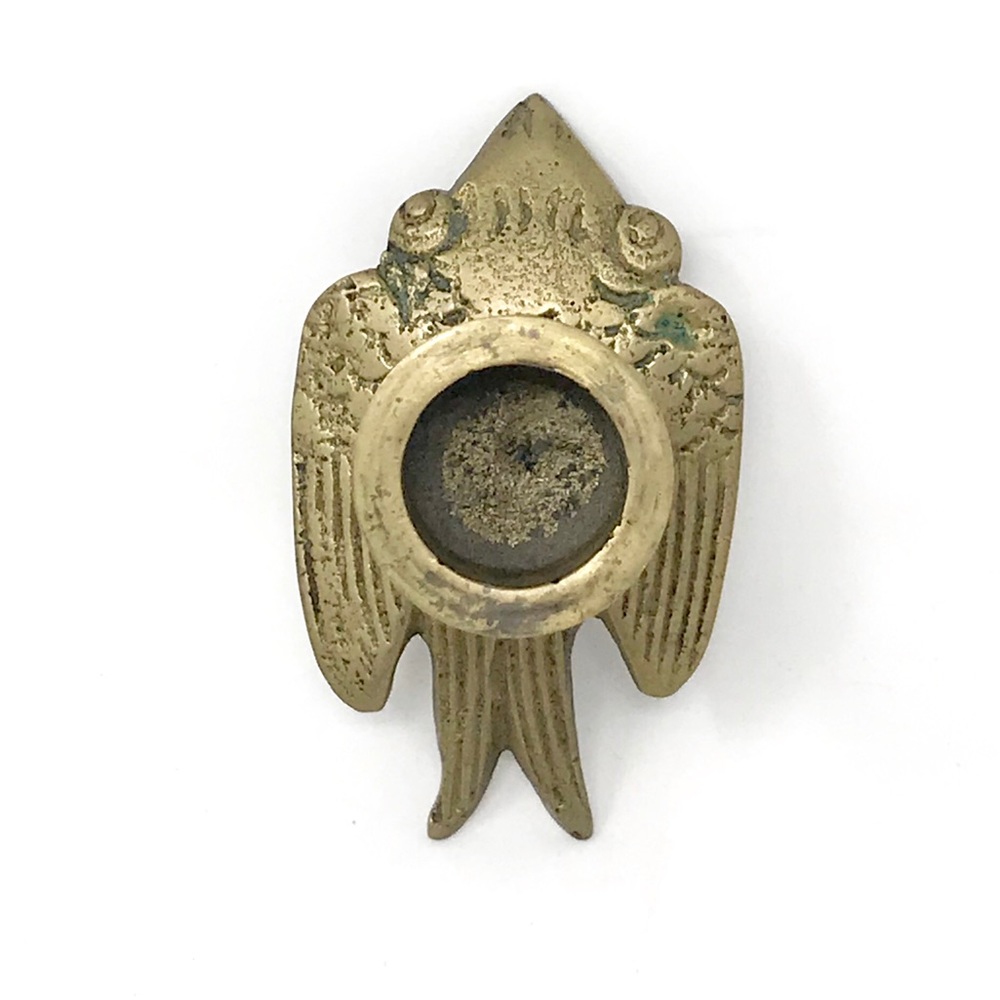 Crow Raven Sparrow Candle Holder Blue Calcite Egg - Picture 10 of 16